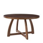 Miranda Walnut Solid Wood Mid-Century Modern Round Dining Table 7 Miranda Walnut Solid Wood Mid-Century Modern Round Dining Table