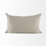 Miriam 13L x 21W Beige and Black Fabric Patterned Decorative Pillow Cover