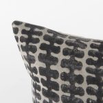 Miriam 13L x 21W Beige and Black Fabric Patterned Decorative Pillow Cover