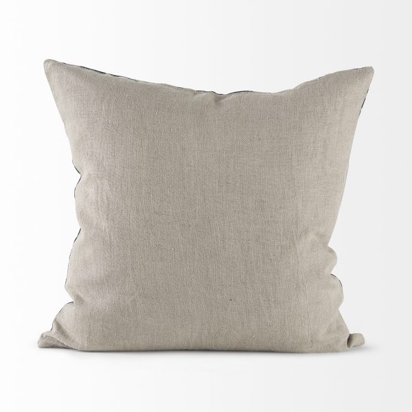 Miriam 18L x 18W Beige and Black Fabric Patterned Decorative Pillow Cover 6