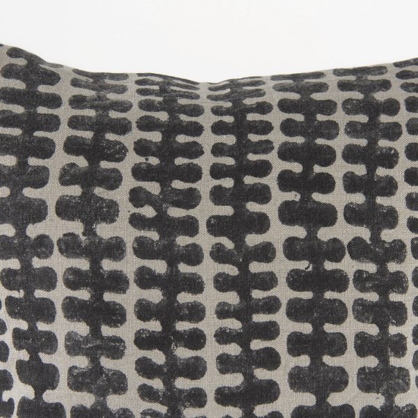 Miriam 18L x 18W Beige and Black Fabric Patterned Decorative Pillow Cover 9