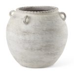 Misha 25.2L x 25.2W x 22.4H Cream Ceramic Floor Vase