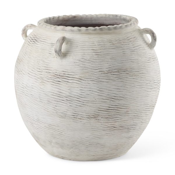 Misha 25.2L x 25.2W x 22.4H Cream Ceramic Floor Vase
