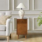 Mitch Acorn Mid-Century Modern Charging End Table with Storage