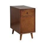 Mitch Acorn Mid-Century Modern Charging End Table with Storage