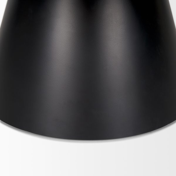 Mitchell 40.0L x 40.0W x 16.0H Black Metal Pedestal Base with Brown Wood Top Coffee Table 7