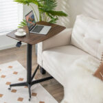 Adjustable Mobile Standing Desk with Lockable Wheels and Gas Lift