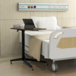 Adjustable Mobile Standing Desk with Lockable Wheels and Gas Lift