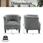 Mid-Century Accent Chair with Ottoman and Storage Footrest (Set of 1)