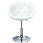 Modern Adjustable Swivel PU Leather Chair with Tufted Back (1PC)