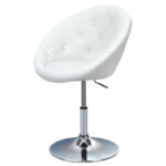 Modern Adjustable Swivel PU Leather Chair with Tufted Back (1PC)