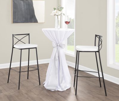 Modern Charlotte 30 Black White Contemporary Barstool (Set of 2)