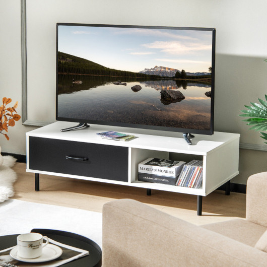 Modern 2-Tier Coffee Table with Storage and Open Shelf 2 Modern 2-Tier Coffee Table with Storage and Open Shelf - Image 2