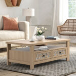 Modern Coffee Table with Storage Drawers and Open Shelf 27 Modern Coffee Table with Storage Drawers and Open Shelf