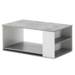 Modern Coffee Table with Storage Shelves for Living Room