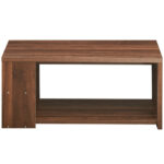 Modern Coffee Table with Storage Shelves for Living Room