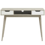 Modern Computer Desk with Drawers, Shelf, and Solid Wood Legs 25 Modern Computer Desk with Drawers, Shelf, and Solid Wood Legs