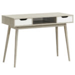 Modern Computer Desk with Drawers, Shelf, and Solid Wood Legs 24 Modern Computer Desk with Drawers, Shelf, and Solid Wood Legs