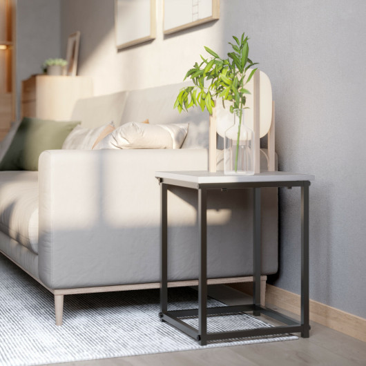 Modern Faux Marble Coffee Table and Side Tables with Steel Base (Set of 3) 14 Modern Faux Marble Coffee Table and Side Tables with Steel Base (Set of 3) - Image 14