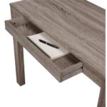 Modern Oak Finish Home Office Desk with Storage Drawer 9 Modern Oak Finish Home Office Desk with Storage Drawer