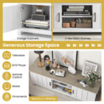 Modern TV Stand with Cabinets and Shelves for 65-Inch TVs 28 Modern TV Stand with Cabinets and Shelves for 65-Inch TVs