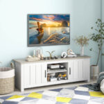Modern TV Stand with Cabinets and Shelves for 65-Inch TVs 22 Modern TV Stand with Cabinets and Shelves for 65-Inch TVs
