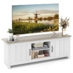 Modern TV Stand with Cabinets and Shelves for 65-Inch TVs 24 Modern TV Stand with Cabinets and Shelves for 65-Inch TVs