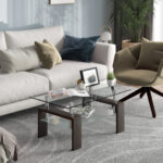 Modern Tempered Glass Coffee Table with Shelf and Storage 36 Modern Tempered Glass Coffee Table with Shelf and Storage