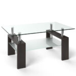Modern Tempered Glass Coffee Table with Shelf and Storage 38 Modern Tempered Glass Coffee Table with Shelf and Storage