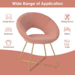 Velvet Upholstered Accent Chair with Metal Legs for Living Room (1 Piece) 12 Velvet Upholstered Accent Chair with Metal Legs for Living Room (1 Piece)
