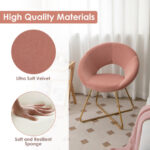 Velvet Upholstered Accent Chair with Metal Legs for Living Room (1 Piece) 14 Velvet Upholstered Accent Chair with Metal Legs for Living Room (1 Piece)