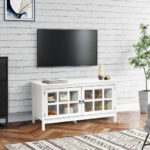 Modern Wood TV Stand with Glass Doors and Shelves 22 Modern Wood TV Stand with Glass Doors and Shelves