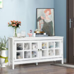 Modern Wood TV Stand with Glass Doors and Shelves 23 Modern Wood TV Stand with Glass Doors and Shelves