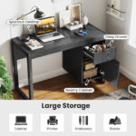 Modern Writing Desk with Drawer, Cabinet, and Spacious Worktop 28 Modern Writing Desk with Drawer, Cabinet, and Spacious Worktop