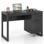 Modern Writing Desk with Drawer, Cabinet, and Spacious Worktop 24 Modern Writing Desk with Drawer, Cabinet, and Spacious Worktop
