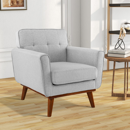 Modern Upholstered Accent Chair with Padded Seat Cushion and Armrests - Image 2