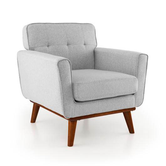 Modern Upholstered Accent Chair with Padded Seat Cushion and Armrests - Image 3