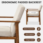 Ergonomic Linen Accent Armchair with Solid Wood Legs 12 Ergonomic Linen Accent Armchair with Solid Wood Legs