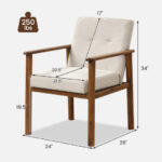 Ergonomic Linen Accent Armchair with Solid Wood Legs 11 Ergonomic Linen Accent Armchair with Solid Wood Legs