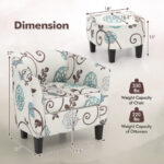Beige Upholstered Accent Chair with Ottoman for Small Spaces (Set of 2) 12 Beige Upholstered Accent Chair with Ottoman for Small Spaces (Set of 2)