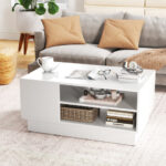 Modern Coffee Table with Dual-Tier Storage and Spacious Tabletop 8 Modern Coffee Table with Dual-Tier Storage and Spacious Tabletop