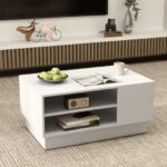 Modern Coffee Table with Dual-Tier Storage and Spacious Tabletop 9 Modern Coffee Table with Dual-Tier Storage and Spacious Tabletop