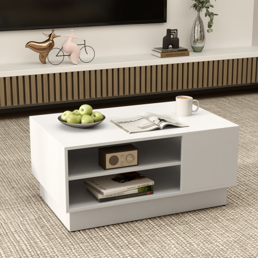 Modern Coffee Table with Dual-Tier Storage and Spacious Tabletop 2 Modern Coffee Table with Dual-Tier Storage and Spacious Tabletop - Image 2