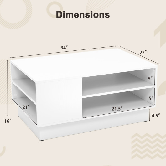 Modern Coffee Table with Dual-Tier Storage and Spacious Tabletop 5 Modern Coffee Table with Dual-Tier Storage and Spacious Tabletop - Image 5