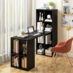 Black Computer Desk with 12-Cube Bookshelf for Small Spaces 9 Black Computer Desk with 12-Cube Bookshelf for Small Spaces