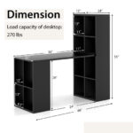Black Computer Desk with 12-Cube Bookshelf for Small Spaces 12 Black Computer Desk with 12-Cube Bookshelf for Small Spaces