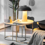 Modern Marble Look Nesting Coffee and Side Tables (Set of 2) 13 Modern Marble Look Nesting Coffee and Side Tables (Set of 2)