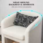 Space-Saving Barrel Chair with Ottoman and Removable Cushion