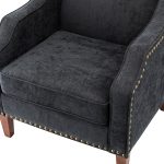 Moirai Charcoal Nailhead Trim Chenille Accent Armchair 10 Moirai Charcoal Nailhead Trim Chenille Accent Armchair