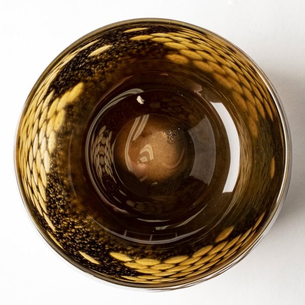 Mojave Large Black and Gold Detail Glass Vase 5